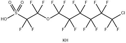 2-[(6-氯-1,1,2,2,3,3,4,4,5,5,6,6-十二氟己基)氧基]-1,1,2,2-四氟乙烷磺酸钾, 73606-19-6, 结构式