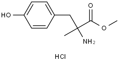 ALPHA-METHYL-DL-TYROSINE METHYL ESTER HYDROCHLORIDE Structure