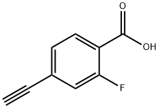 Benzoic acid, 4-ethynyl-2-fluoro- (9CI) Struktur