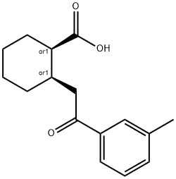 CIS-2-[2-(3-METHYLPHENYL)-2-OXOETHYL]CYCLOHEXANE-1-CARBOXYLIC ACID,736136-30-4,结构式