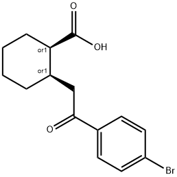(1R,2R)-2-(2-(4-溴苯基)-2-氧乙基)环己烷-1-羧酸, 736136-39-3, 结构式