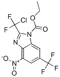 2-(Chlorodifluoromethyl)-4-nitro-6-(trifluoromethyl)-1H-benzimidazole-1-carboxylic acid ethyl ester Structure