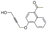 4-(4-Acetyl-1-naphtyloxy)-2-butyn-1-ol Struktur