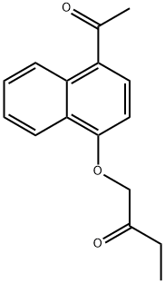 1-(4-Acetyl-1-naphtyloxy)-2-butanone Struktur