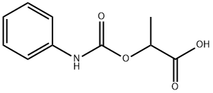 2-(Phenylcarbamoyloxy)propionic acid Struktur