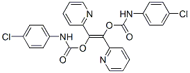 Bis(p-chlorocarbanilic acid)1,2-di(2-pyridinyl)vinylene ester Structure