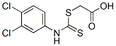 3,4-Dichlorophenyldithiocarbamic acid carboxymethyl ester Structure