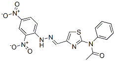 N-[4-[[2-(2,4-Dinitrophenyl)hydrazono]methyl]thiazole-2-yl]acetoanilide Structure