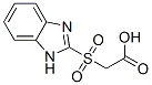 (1H-ベンゾイミダゾール-2-イル)スルホニル酢酸 化学構造式