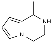 1,2,3,4-テトラヒドロ-1-メチルピロロ[1,2-A]ピラジン 化学構造式
