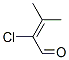 2-chloro-3-methyl-but-2-enal Structure