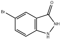 5-ブロモ-1H-インダゾール-3-オール 化学構造式