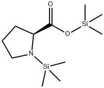 N-(トリメチルシリル)プロリントリメチルシリル 化学構造式
