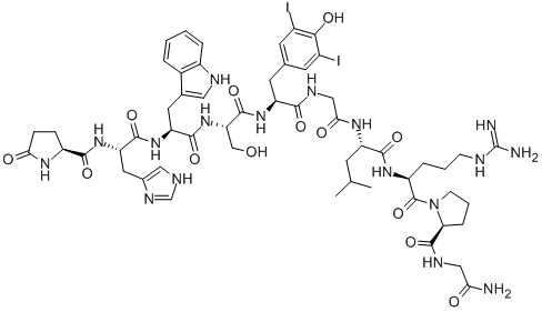 (3,5-DIIODO-TYR5)-LHRH,73644-49-2,结构式