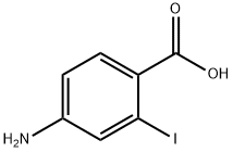 4-アミノ-2-ヨード安息香酸 化学構造式