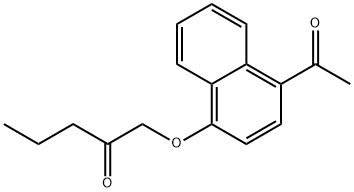 1-(4-Acetyl-1-naphtyloxy)-2-pentanone Struktur