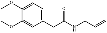 N-アリル-2-(3,4-ジメトキシフェニル)アセトアミド 化学構造式