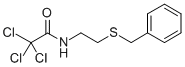 Acetamide, N-(2-(benzylthio)ethyl)-2,2,2-trichloro- Structure