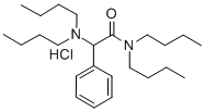 N,N-dibutyl-2-(dibutylamino)-2-phenyl-acetamide hydrochloride Structure