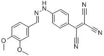 3,4-Dimethoxybenzaldehyde p-(tricyanovinyl)phenyl hydrazone Structure