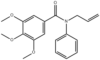 N-アリル-N-フェニル-3,4,5-トリメトキシベンズアミド 化学構造式