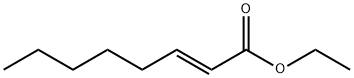trans-2-オクテン酸 エチル 化学構造式