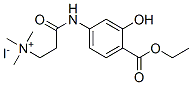 2-[(4-ethoxycarbonyl-3-hydroxy-phenyl)carbamoyl]ethyl-trimethyl-azanium iodide Structure