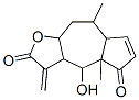 3,3a,4,4a,7a,8,9,9a-オクタヒドロ-4-ヒドロキシ-4a,8-ジメチル-3-メチレンアズレノ[6,5-b]フラン-2,5-ジオン 化学構造式