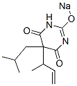 5-Isobutyl-5-(1-methyl-2-propenyl)-2-sodiooxy-4,6(1H,5H)-pyrimidinedione Structure