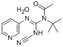 Acetamide, N-tert-butyl-N-(1-cyano-2-(3-pyridyl)amidino)-, hydrate Struktur