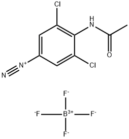 4-Acetamido-3,5-dichlorobenzenediazonium tetrafluoroborate Struktur