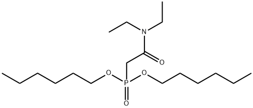 N,N-ジエチルカルバミルメチレンホスホン酸ジヘキシル 化学構造式