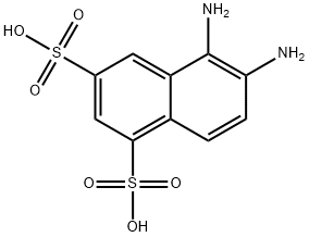 5,6-ジアミノ-1,3-ナフタレンジスルホン酸 化学構造式
