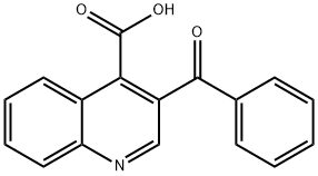 3-ベンゾイルキノリン-4-カルボン酸 化学構造式