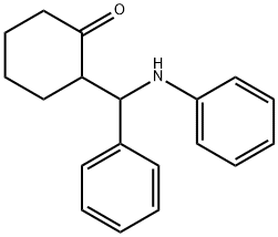 Cyclohexanone, 2-(a-anilinobenzyl)- Structure