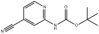 2-(BOC-氨基)-4-氰基吡啶, 737000-78-1, 结构式