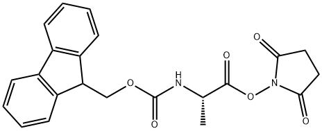 N-芴甲氧羰基-L-丙氨酸琥珀酰亚胺酯,73724-40-0,结构式