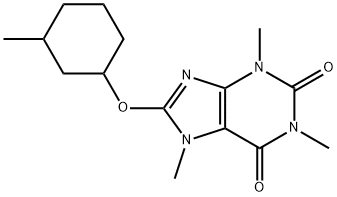 3,7-Dihydro-8-[(3-methylcyclohexyl)oxy]-1,3,7-trimethyl-1H-purine-2,6-dione Structure