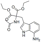 2-(Acetylamino)-2-[(7-amino-1H-indol-3-yl)methyl]malonic acid diethyl ester Struktur