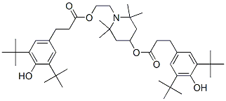 4-[3-(3,5-di-t-Butyl-4-hydroxyphenyl)propionyloxy]-1-[2-[3-(3,5-di-t-butyl-4-hydroxyphenyl)propionyloxy]ethyl-2,2,6,6-tetramethyl] piperidine Structure