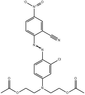 2-[[4-[(2-cyano-3-nitrophenyl)azo]-2-chlorophenyl](2-acetoxyethyl)amino]ethyl acetate Structure