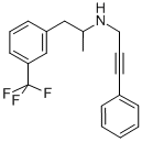 alpha-Methyl-N-(3-phenyl-2-propynyl)-m-trifluoromethylphenethylamine Structure