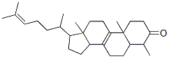 4,10,13-trimethyl-17-(6-methylhept-5-en-2-yl)-1,2,4,5,6,7,11,12,14,15,16,17-dodecahydrocyclopenta[a]phenanthren-3-one 化学構造式