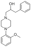 1-Piperazineethanol, alpha-benzyl-4-(o-methoxyphenyl)- Structure