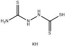 2-(氨基硫代甲酰)-肼二硫代羧酸钾盐 结构式