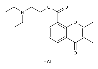 2,3-Dimethylchromone-8-carboxylic acid diethylaminoethyl ester hydroch loride Structure