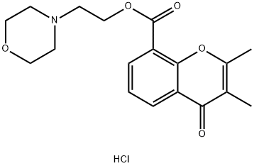 2,3-Dimethylchromone-8-carboxylic acid morpholinoethyl ester hydrochlo ride Structure
