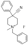 Piperidinium, 1-benzyl-4-cyano-1-methyl-4-phenyl-, iodide 化学構造式