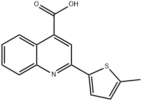 2-(5-メチルチオフェン-2-イル)キノリン-4-カルボン酸 化学構造式