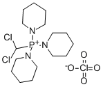 Phosphonium, (dichloromethyl)tripiperidino-, perchlorate Structure